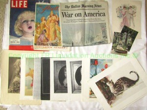 lot 56 image: 1937 The Sketch magazine, 1947 Life magazine and more vintage paper ephemera