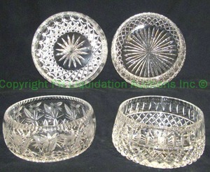 lot 72 image: Beautiful lead crystal wheel cut serving bowls