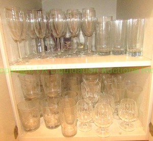 lot 134 image: Assorted crystal stemware as shown