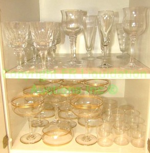 lot 133 image: Assorted crystal stemware as shown