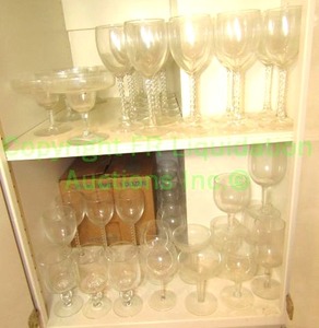 lot 132 image: Assorted crystal stemware sets as shown
