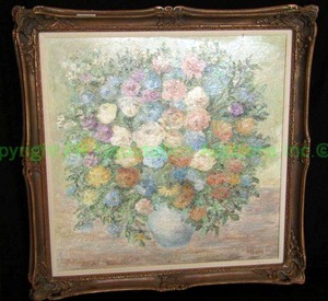 lot 160 image: John Shayne (Ukranian-American,1901-1977) original oil impressionist painting framed 44 x 44