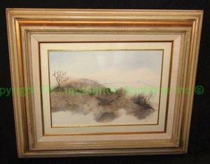 lot 161 image: V. Howard ethereal original water color painting framed, signed, 23 x 19