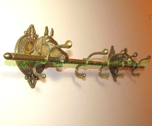 lot 169 image: Brass horse head coat hanger