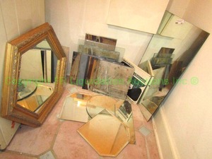 lot 163 image: Assorted mirrors as shown, largest is 17 x 30