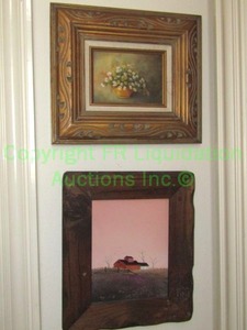 lot 158 image: Artist signed original oil on canvas paintings Ballinger (14 x 12) and Wynonna Bennett (12 x 14)