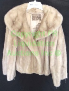 lot 538 image: Neiman Marcus honey blonde mink fur jacket w shawl collar, soft hand