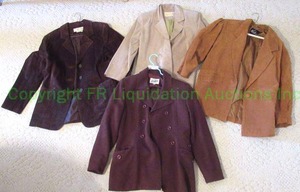 lot 722 image: Vintage suedeleather jackets including Niki, Margaret Godfrey, Tracy Lynn as shown