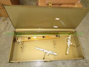 lot 180 image: Nash metal storage box (42 x 18 x 6) and art display lights