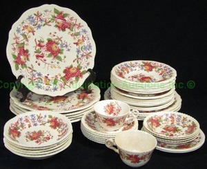 lot 255 image: Vintage Copeland Spode England Spodes Aster serving set as shown