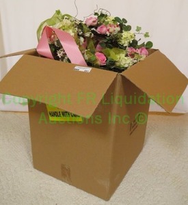 lot 691 image: Box of assorted faux and artificial flowers