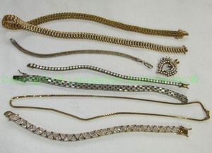 lot 786 image: Sterling silver and sterling vermeil necklaces and bracelets, some Italian. marked 925 or 925 Italy (all marked)