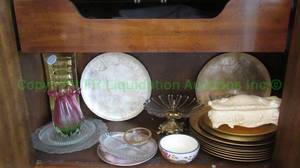lot 64 image: Assorted serve ware and serving dishes, chargers as shown
