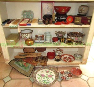 lot 240 image: Assorted Asian theme items as shown, generous quantity
