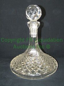 lot 209 image: Waterford Lismore Irish Cut Crystal Ships Decanter Bottle, Late 20th Century wstopper, 10 tall