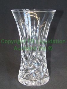 lot 307 image: Signed dated Waterford Lismore flared vase, marked, 7 tall