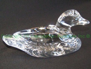 lot 311 image: Waterford signed duck paperweight  animal, marked Made in Ireland