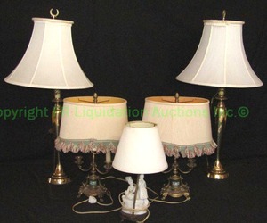 lot 278 image: Vintage figural and boudoir lamps, table lamps as shown