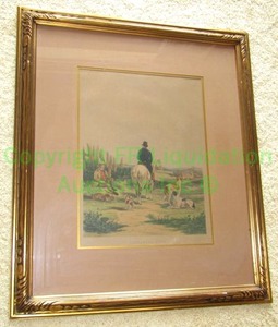 lot 377 image: Returning Home by W.J. Shayer engraved by J. Harris Framed and matted Lithograph 29 x 34