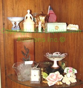 lot 469 image: Assorted vintage and antique collectibles including rare B & G Bing & Grondahl Kjobenhavn Danish dolphin tazza compote plus