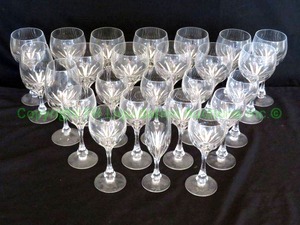 lot 223 image: Gorham crystal La Scala Hock Wine glasses. Discontinued. Produced 1972-1983, Marked