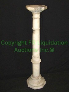 lot 765 image: Solid marble pedstal, approx 42 tall