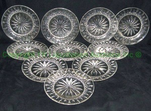 lot 756 image: Signed Waterford LISMORE plates, mid 20th century, Marked