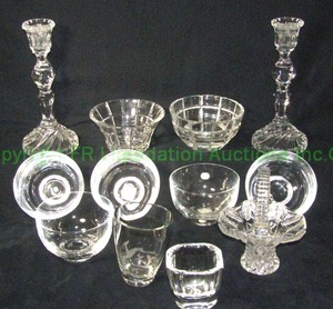 lot 741 image: Bohemia crystal made in Czech Republic dessert bowls and other lead crystal items as shown