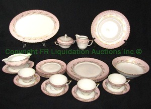 lot 737 image: Royal Tettau Germany REGAL ROSE pattern decorated china set as shown