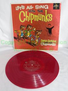 lot 841 image: Original 1959 Debut album David Seville and the Chipmunks by Liberty records (red vinyl)