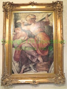 lot 404 image: Gold gilt framed Ruben style Italian Renaissance embossed print on canvas, 47 x 35