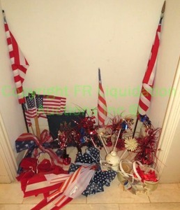 lot 406 image: Patriotic and 4th of July independence decorations as shown