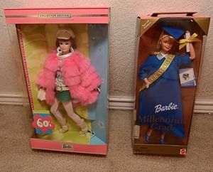 lot 98 image: Barbie Doll, 60s Barbie, Millennium Grad Barbie