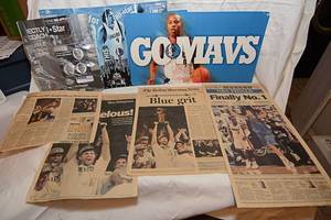 lot 122 image: Mavs 2011 National Championship News Paper Clippings, and Other Mavs Memorabilia