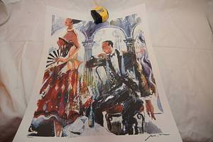 lot 125 image: Water Color By Misha Lenn Woman Turning Back on Man  84850, Looney Tunes Drawings By Virgil Ross