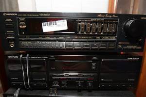 lot 142 image: Pioneer AudioVideo Stereo Receiver, Kenwood Stereo Double Cassette Deck