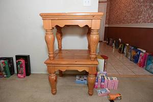 lot 152 image: Solid Wood Side Tables