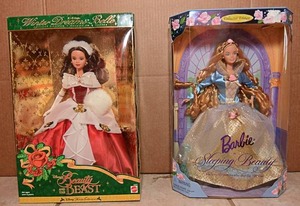lot 75 image: Barby Dolls, Beauty and the Beast Barbie, Sleeping Beauty Barby