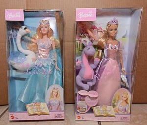 lot 86 image: Barbie Dolls, Fantasy Tales Collection, Swan Lake, Rapunzel
