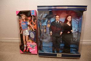 lot 93 image: Barbie Dolls, Disney 2000 Barbie, The Adams Family Barbie