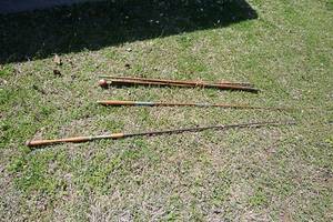 lot 17 image: Early 1900s Fishing Rods x3