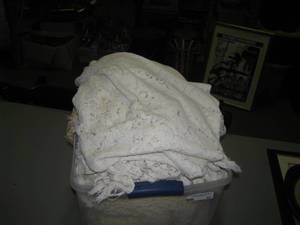 lot 37 image: Collection of Crochet and Lace Spreads- (4)