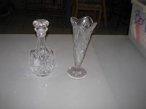 lot 45 image: Crystal Decanter and Vase