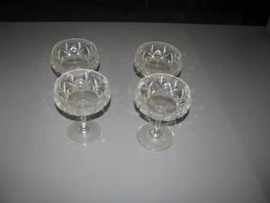 lot 46 image: Crystal champagne glasses