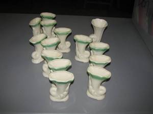 lot 58 image: Vintage horn bud vases