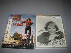lot 60 image: Vintage Texas State Fair program and signed photo of Barbara Bel Geddes
