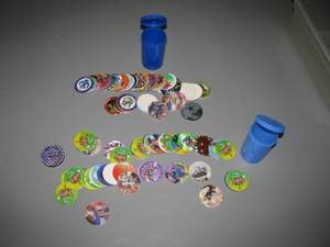lot 71 image: Space themed toys, Pogs