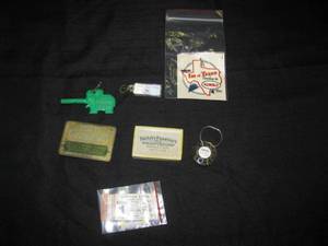 lot 82 image: Vintage Souvenircarnival items - Concert ticket stubs, whistle, &amp keychains