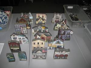 lot 87 image: Collection of painted blocks of building by Brandywine Woodcrafts &amp Aluminum Numbers