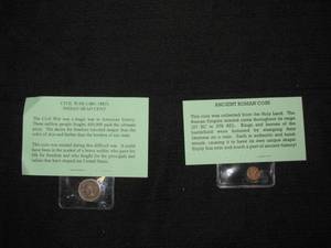 lot 113 image: Civil War Indian Head Cent, Ancient Roman Coin